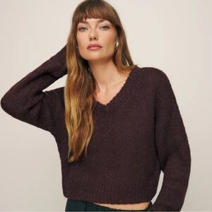 Reformation Wenda Sweater Raisin Sz S